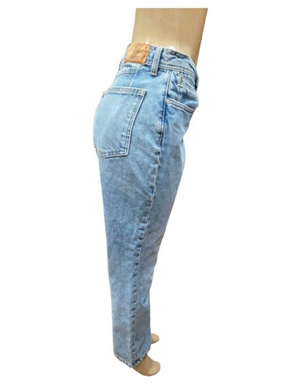 We The Free Women 29 Union Blue Denim Xena High Rise Slim Straight Jeans - Picture 4 of 14
